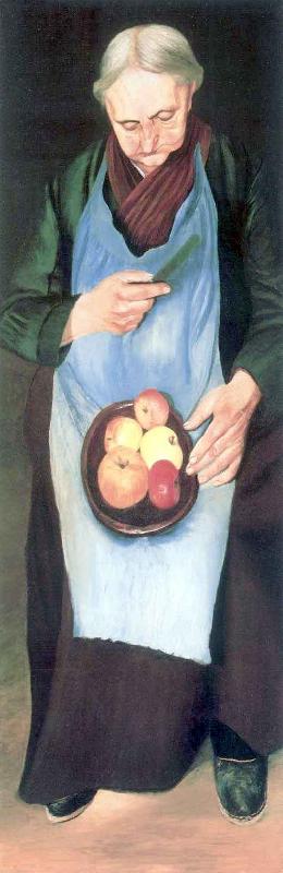  Old Woman Peeliing Apple